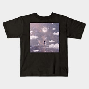 Moonlit Beach Run Kids T-Shirt